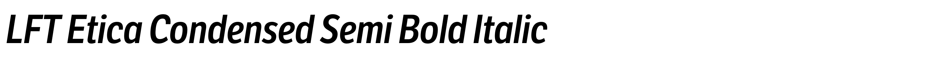 LFT Etica Condensed Semi Bold Italic